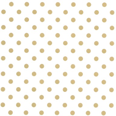 Cadeaupapier gouden stippen op stevig wit papier.
 