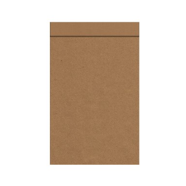 Geschenkzakjes van geribbeld bruin kraftpapier met 2 cm klepje.
 