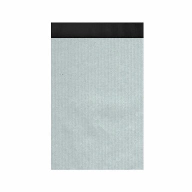 Geschenkzakjes met 2 cm klepje, buitenzijde uni zilver binnenzijde uni zwart op sterk geribbeld mat papier.
 