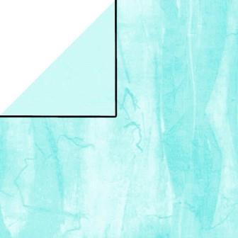 Geschenkpapier mat ijzig blauwe rivier met zilveren stroom keerzijde effen ijsblauw op sterk papier.
 