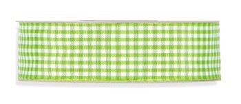 Cadeauband geruit groen-wit
 
