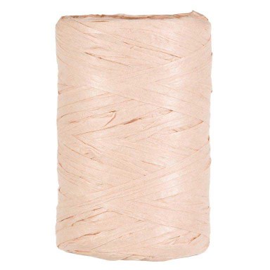 Raffia lint van papier op een rol, huidskleur.
 