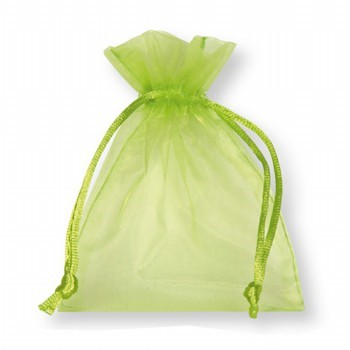 Organza cadeauzakje appelgroen.
 